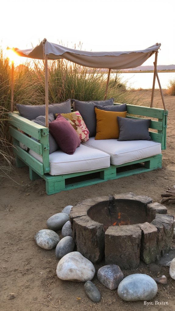 portable camping pallet sofas