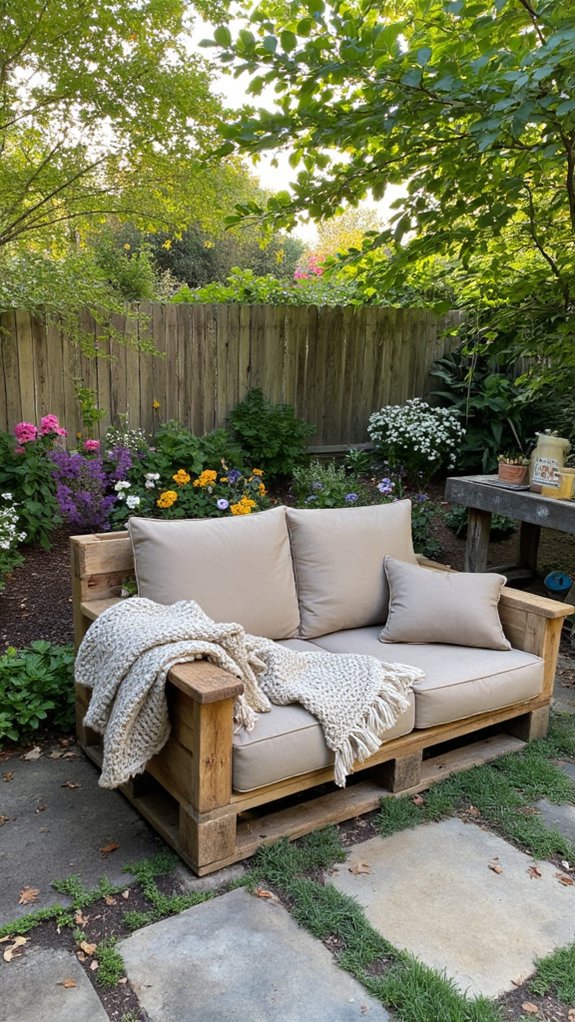 reclaimed wood rustic couch