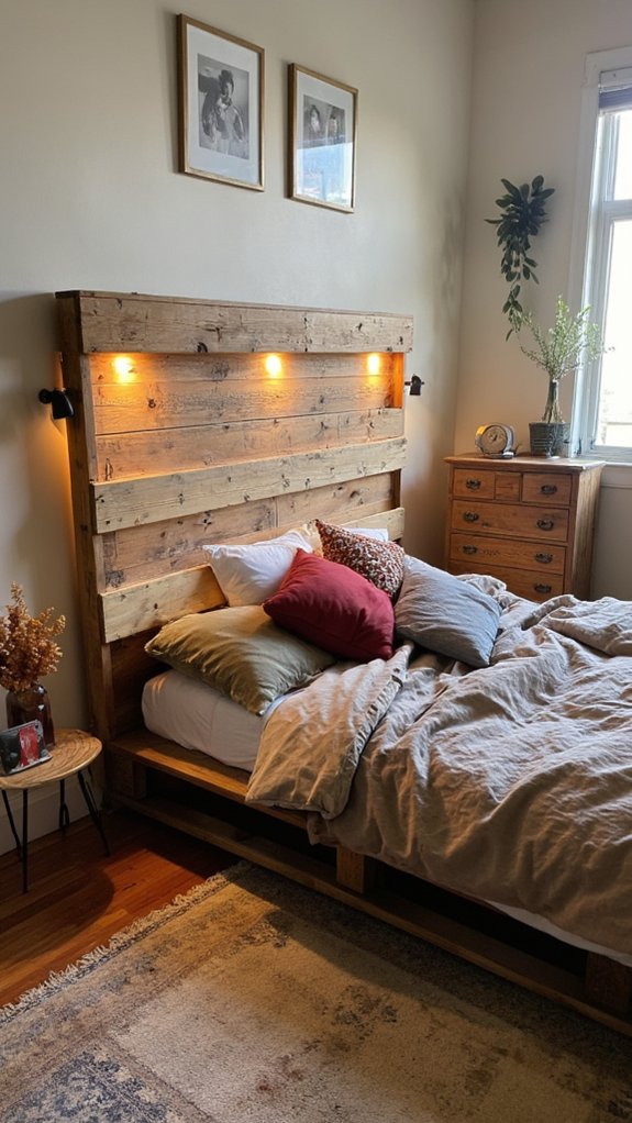 rustic bed frame ambiance