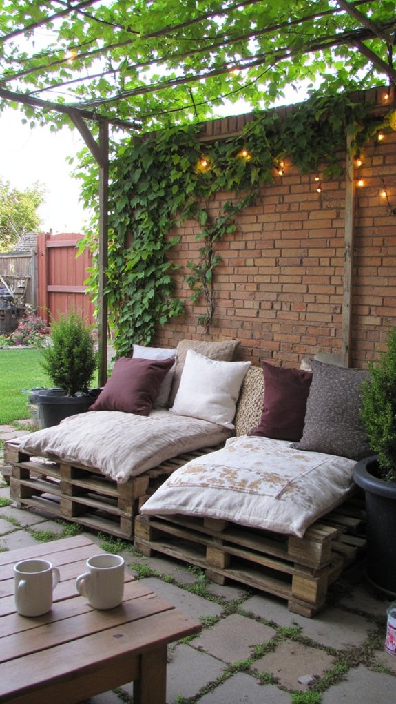 rustic chic pallet seating