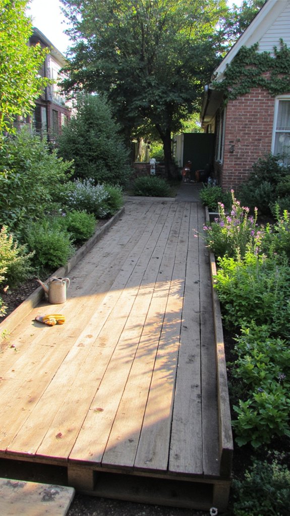 rustic eco friendly pallet decking