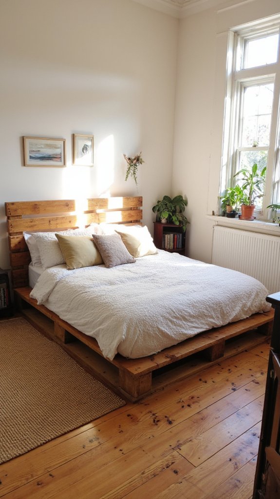 rustic king sized pallet bed