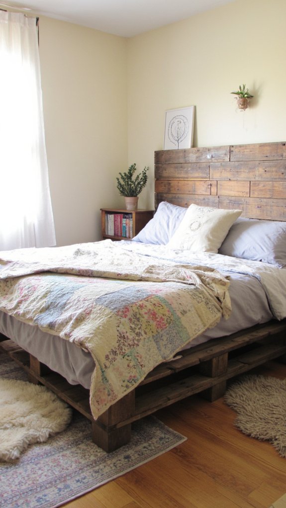 rustic pallet bed designs