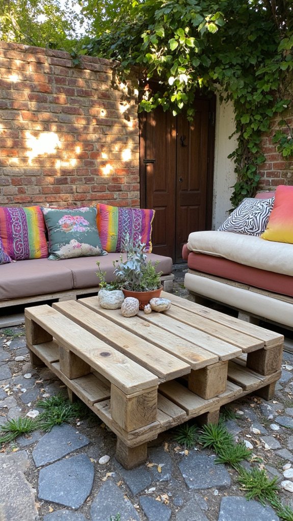 rustic pallet coffee table
