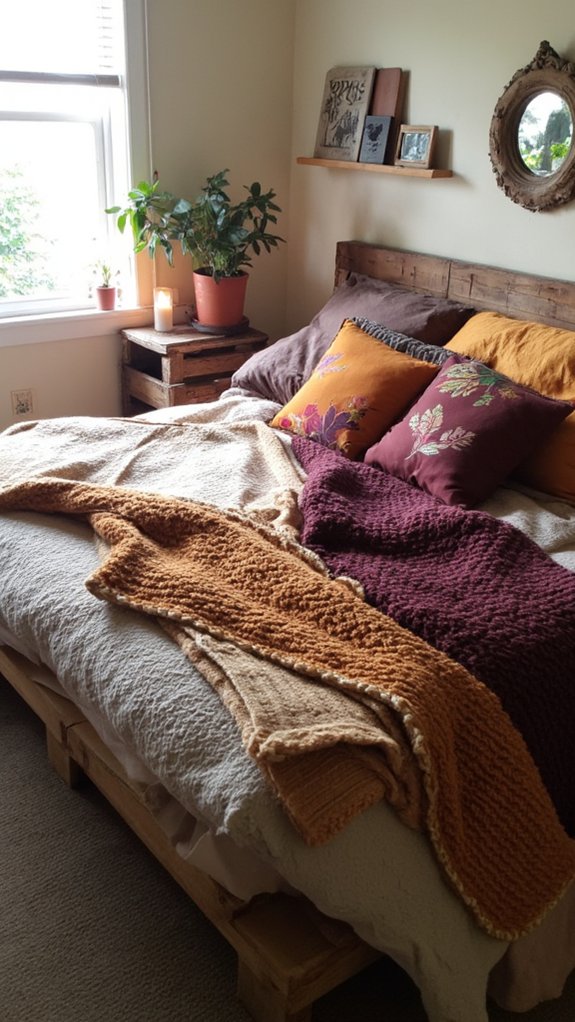 seasonal decor for pallet bed