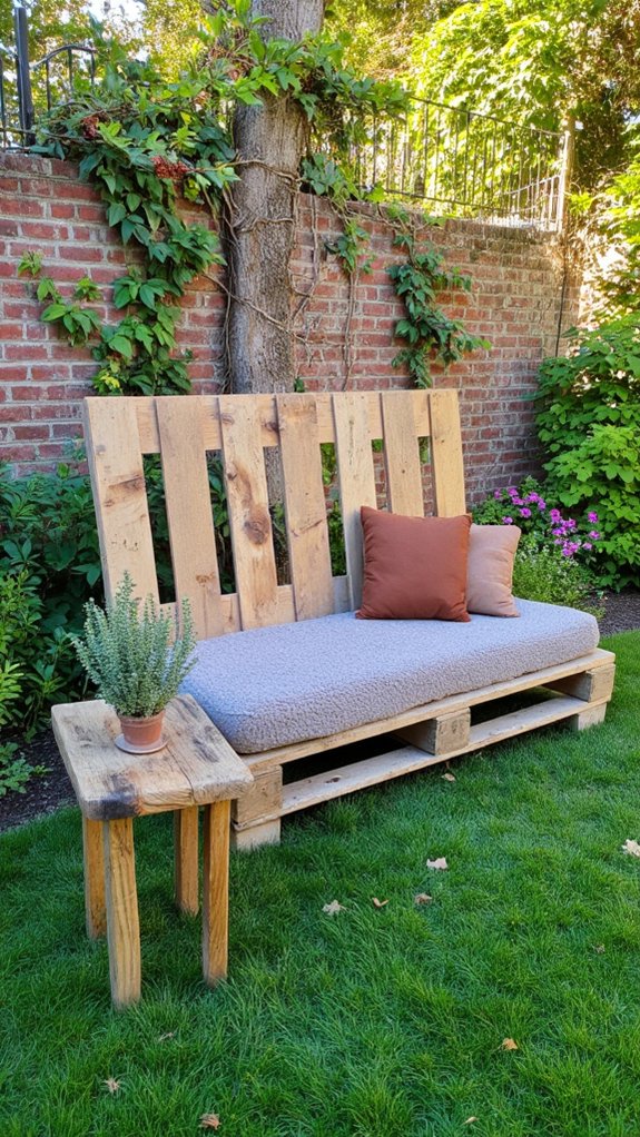 simple pallet garden bench