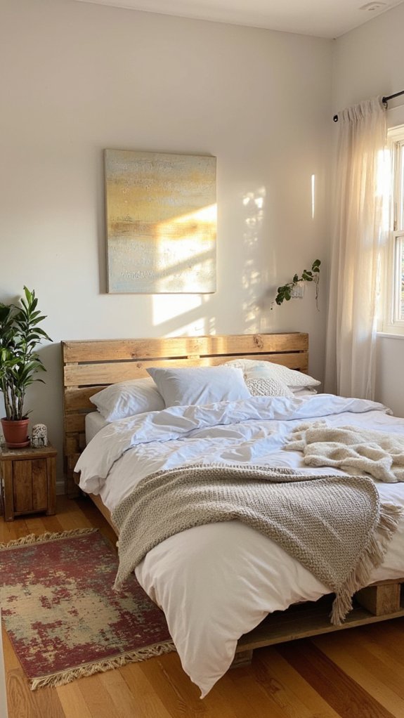 space saving pallet bed design