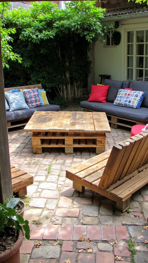 stylish mobile pallet table