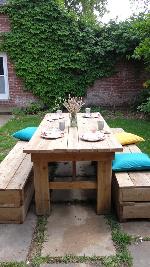stylish pallet dining set