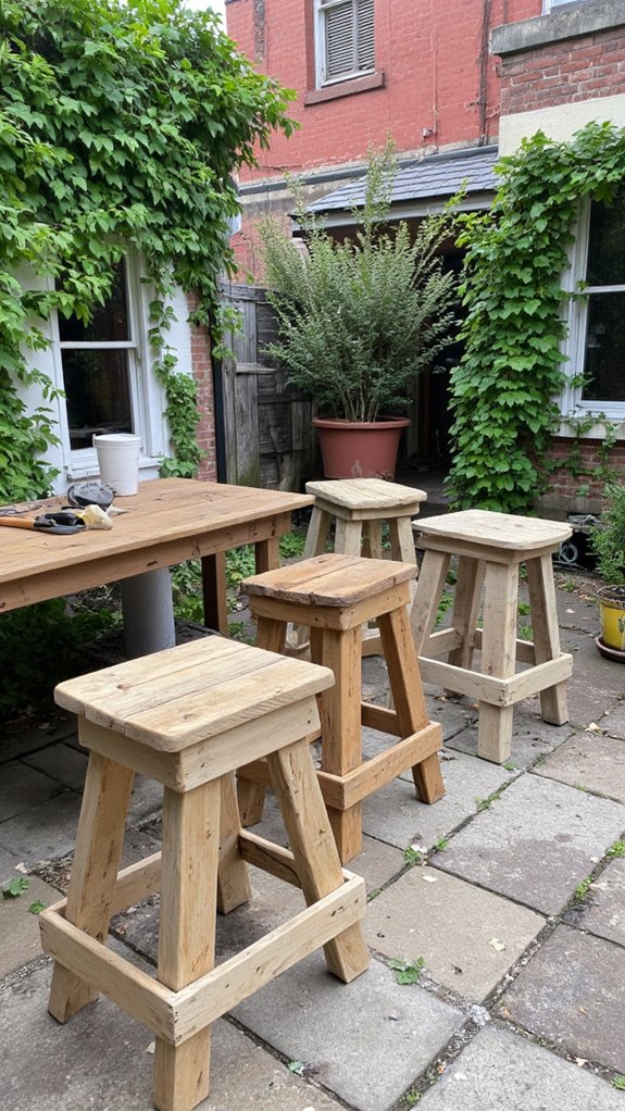 stylish rustic barstool creation