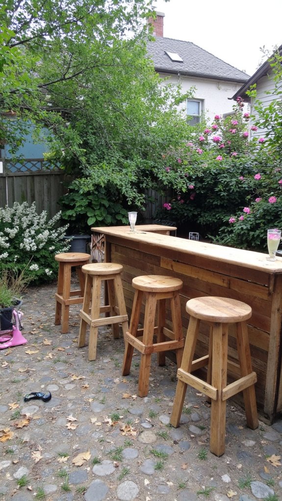 stylish rustic outdoor seating