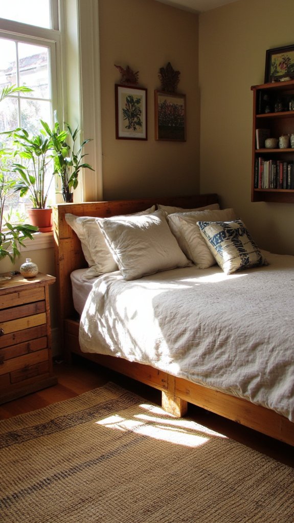 sustainable wooden pallet beds