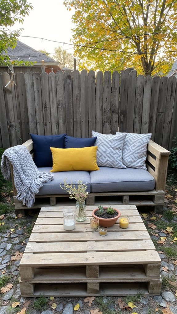 unique outdoor pallet decor
