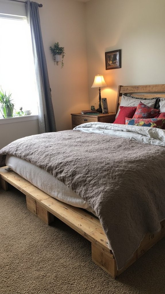 upcycling pallets into bed frames