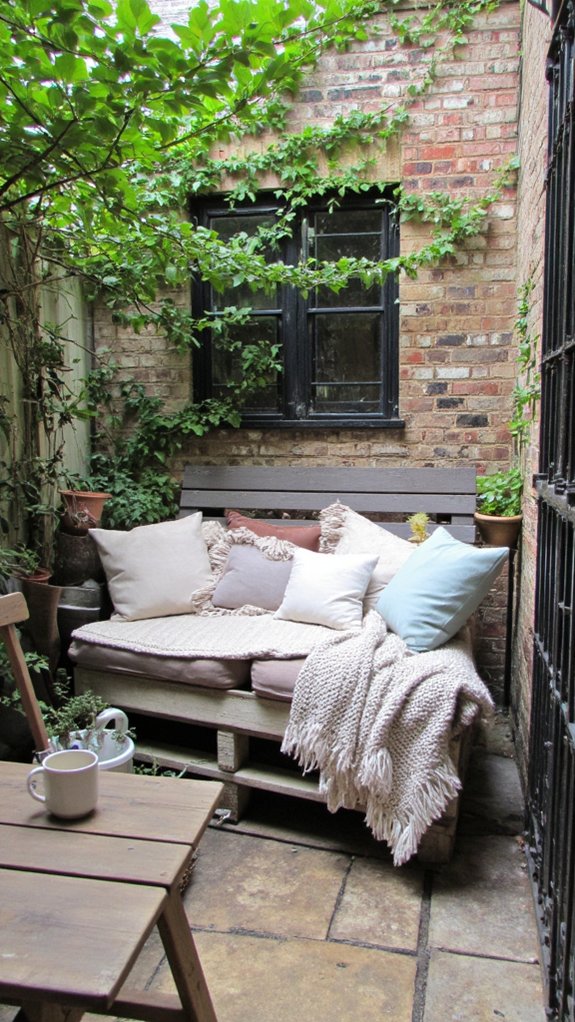 vibrant cushions invite relaxation