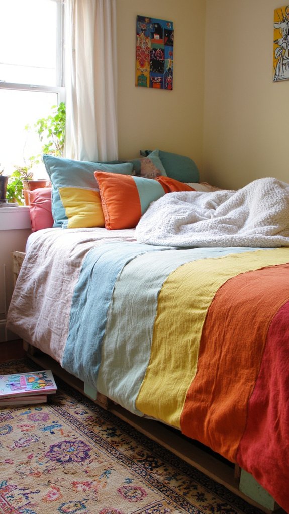 vibrant pallet bed transformation