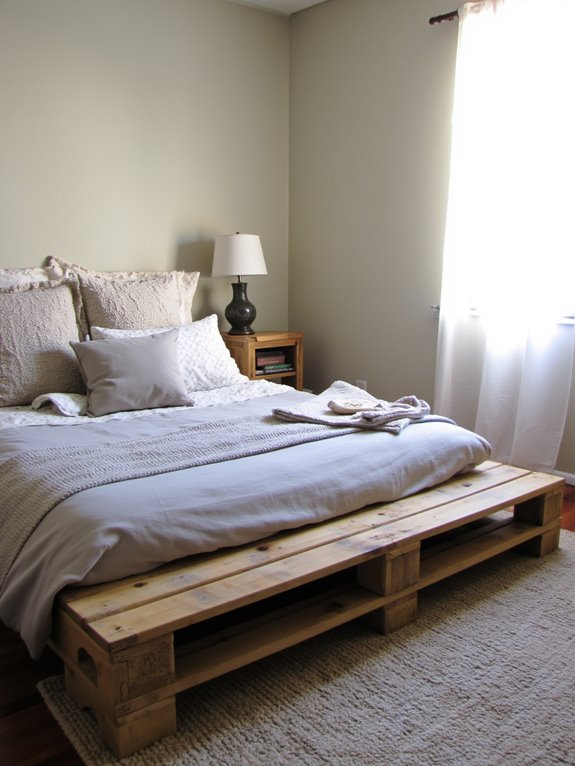 affordable rustic pallet bed