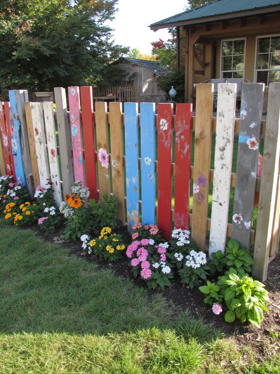 artistic pallet fence decoration