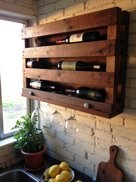 assemble rustic pallet wine rack