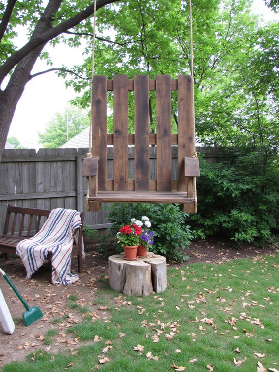 backyard pallet swing project