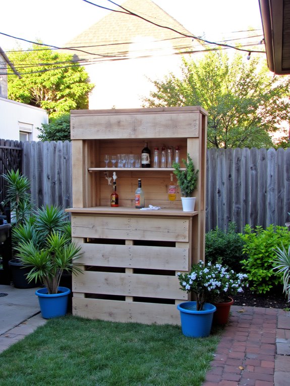 build a rustic pallet bar