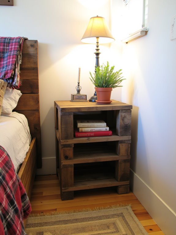 build rustic pallet nightstand