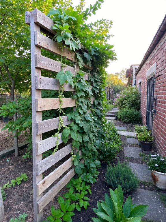 charming pallet garden trellis