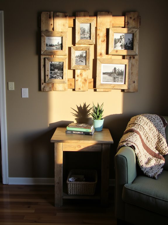 charming pallet picture frames