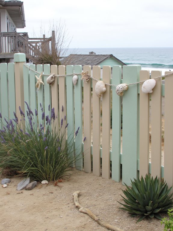 coastal inspired pallet fence design