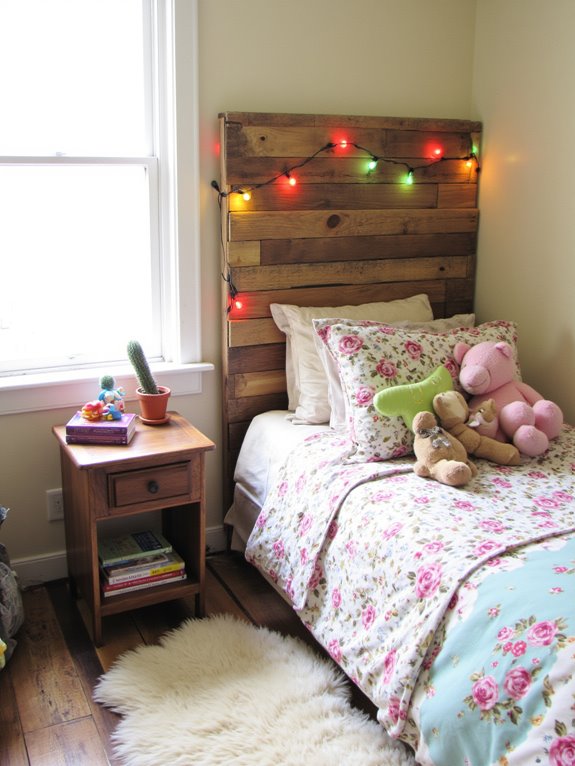 colorful customizable pallet headboard