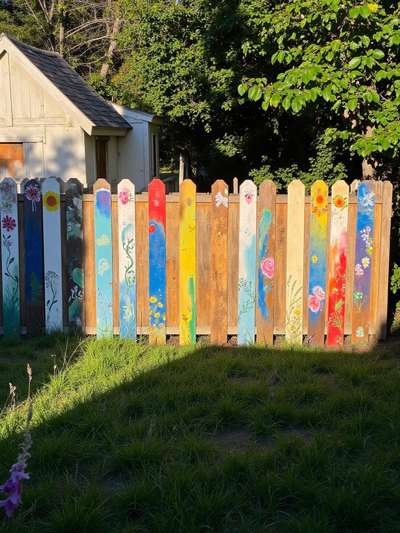 colorful pallet fence designs