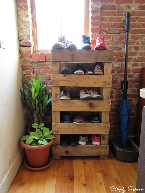 compact pallet shoe rack