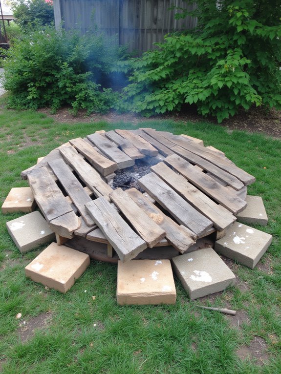 cozy backyard fire pit