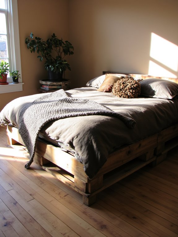 cozy pallet bed assembly