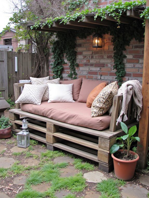 cozy pallet daybed relaxation