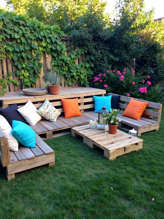 cozy pallet lounge setup