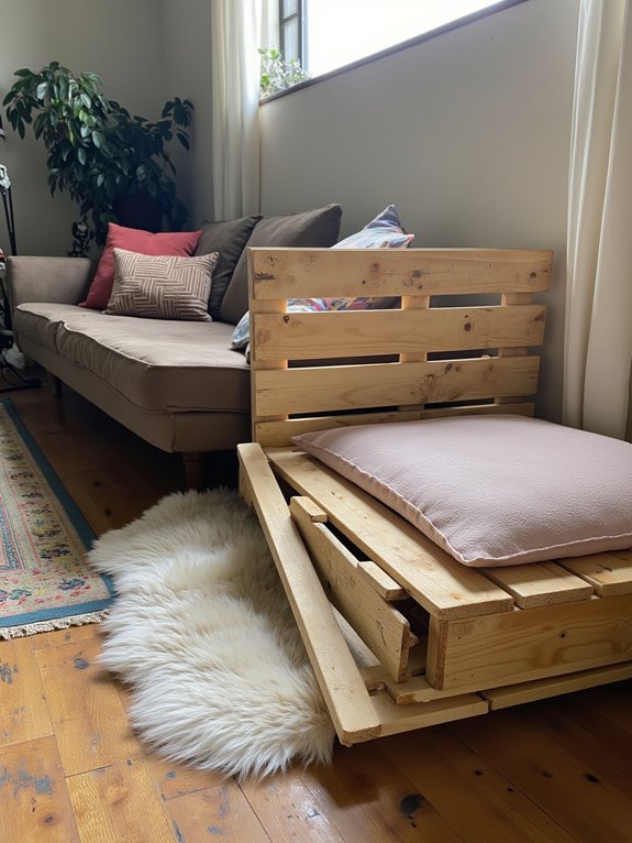 cozy pallet pet bed