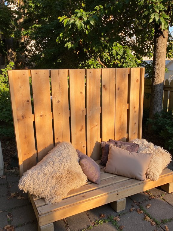 cozy pallet seating nook