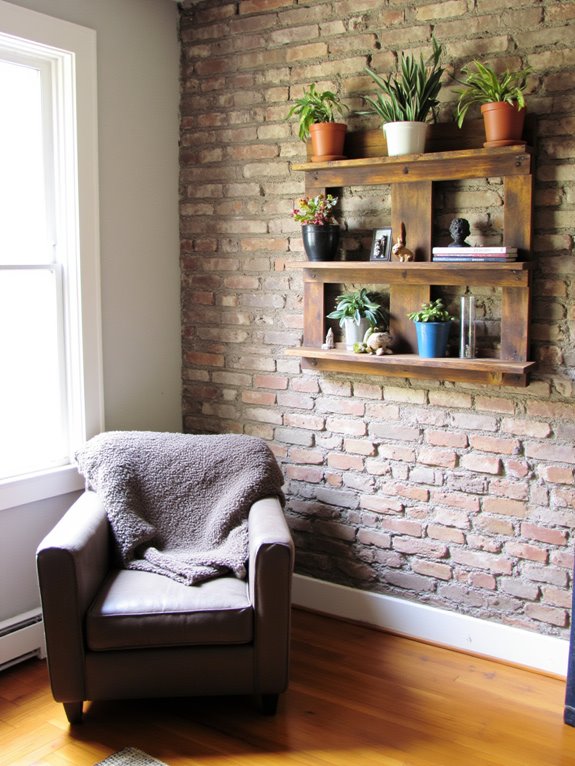 custom pallet wall shelf