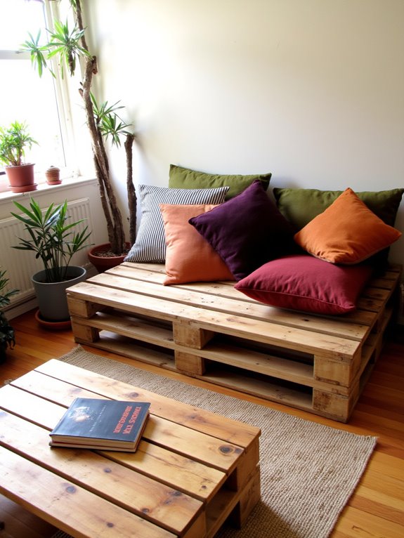 customizable outdoor pallet sofa