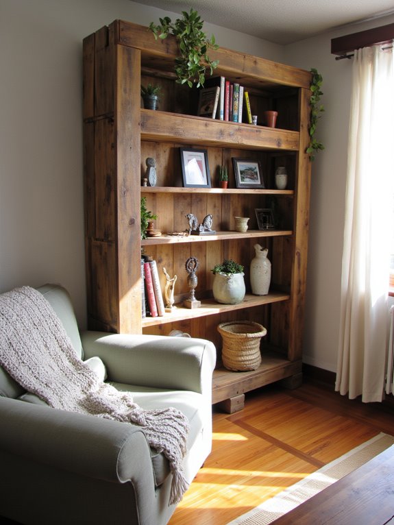 customizable pallet bookshelf design