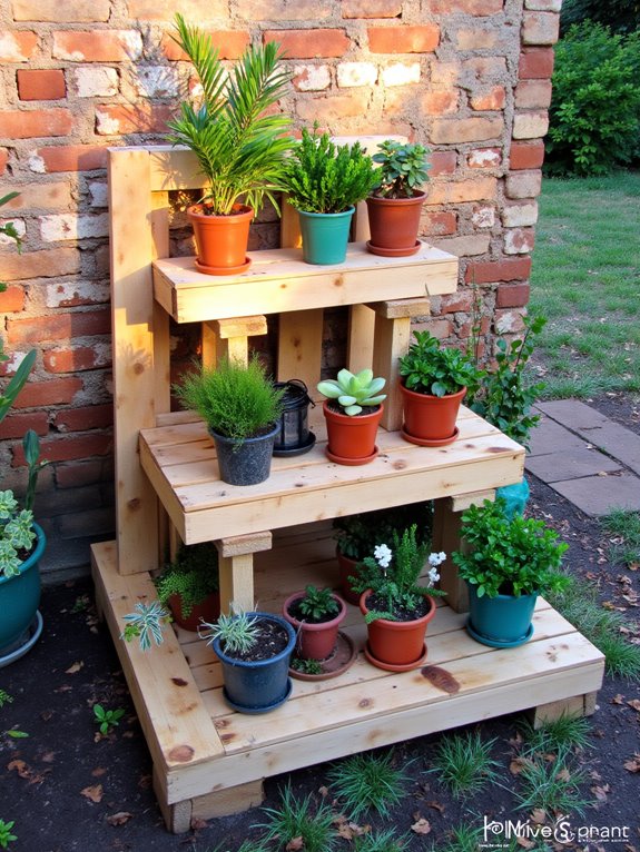 customizable pallet plant stand