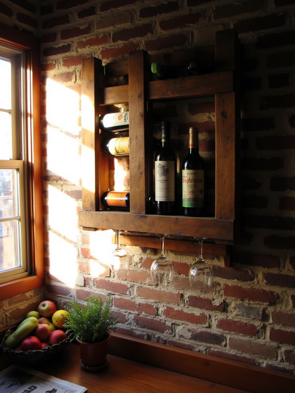 customizable rustic wine rack