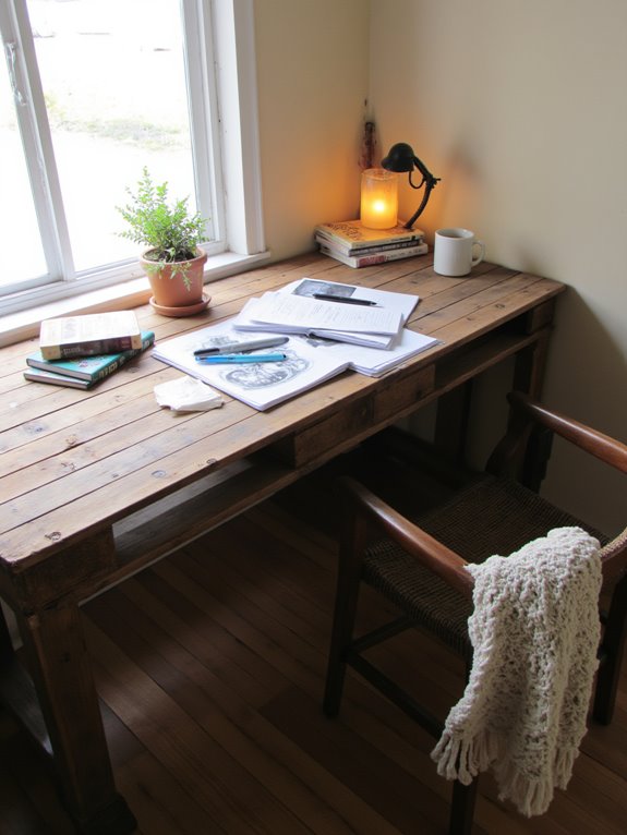 customizable wooden pallet desk