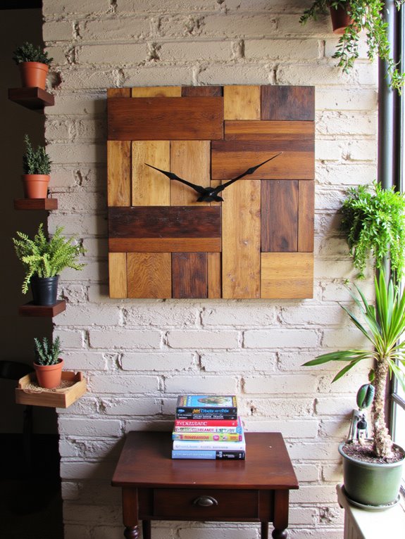 decorative rustic pallet clock