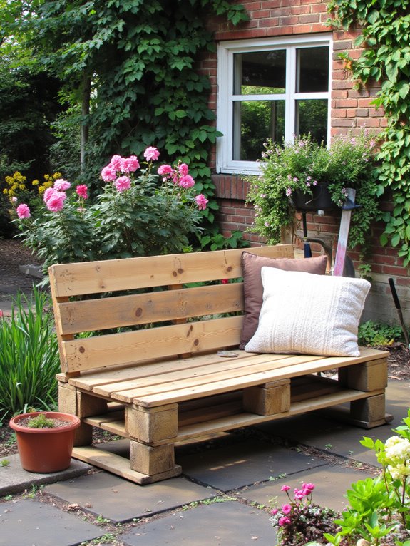 diy outdoor pallet bench