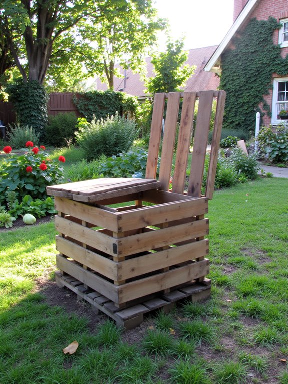 diy pallet compost bin