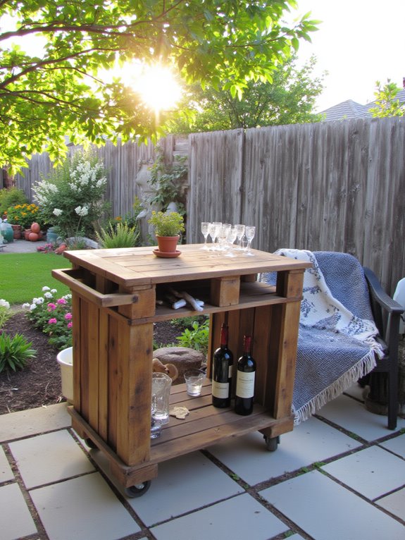 diy rustic pallet bar
