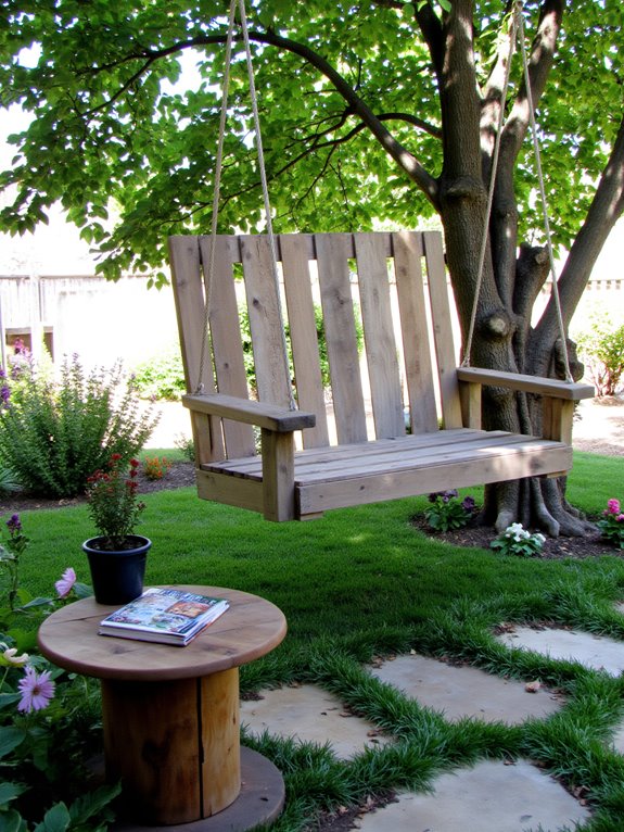 diy rustic pallet swing