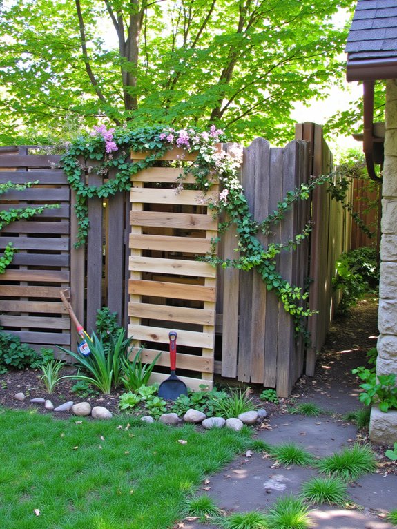 eco friendly rustic pallet fencing